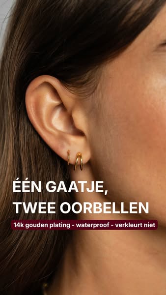 1 gaatje, 2 oorbellen