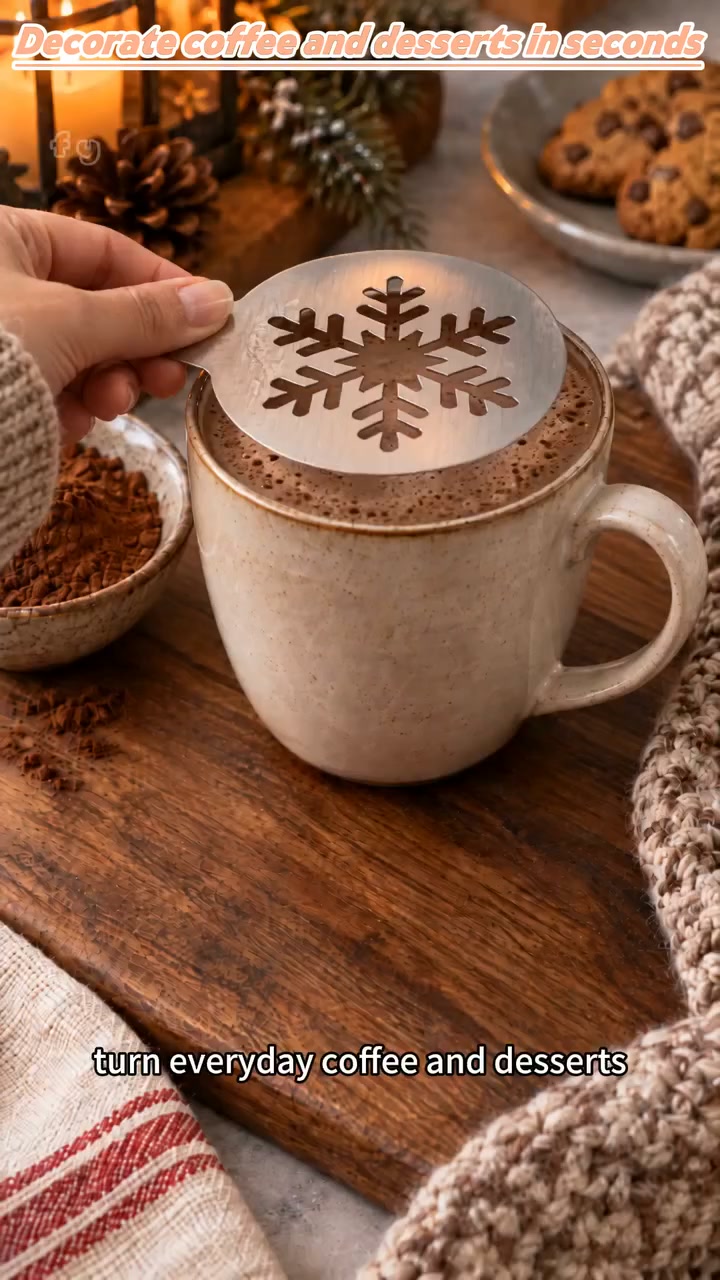 Skabelon til latte-kunst i rustfrit stå