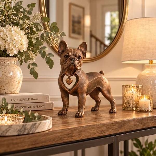Französische Bulldogge-Skulptur im klassischen Retro-Stil – Liebe auf den ersten Blick! - 1 kaufen