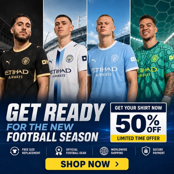 Man City Kits | Hassle-Free Collect & Replace