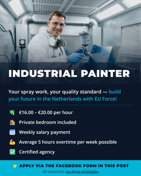 Vacancy Industrial Painter | Netherlands
