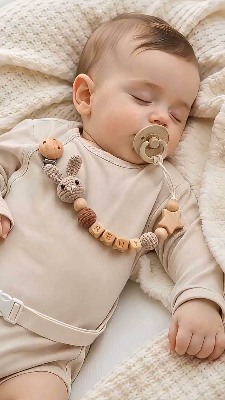 Personalized Crocheted Animal Pacifier Clips
