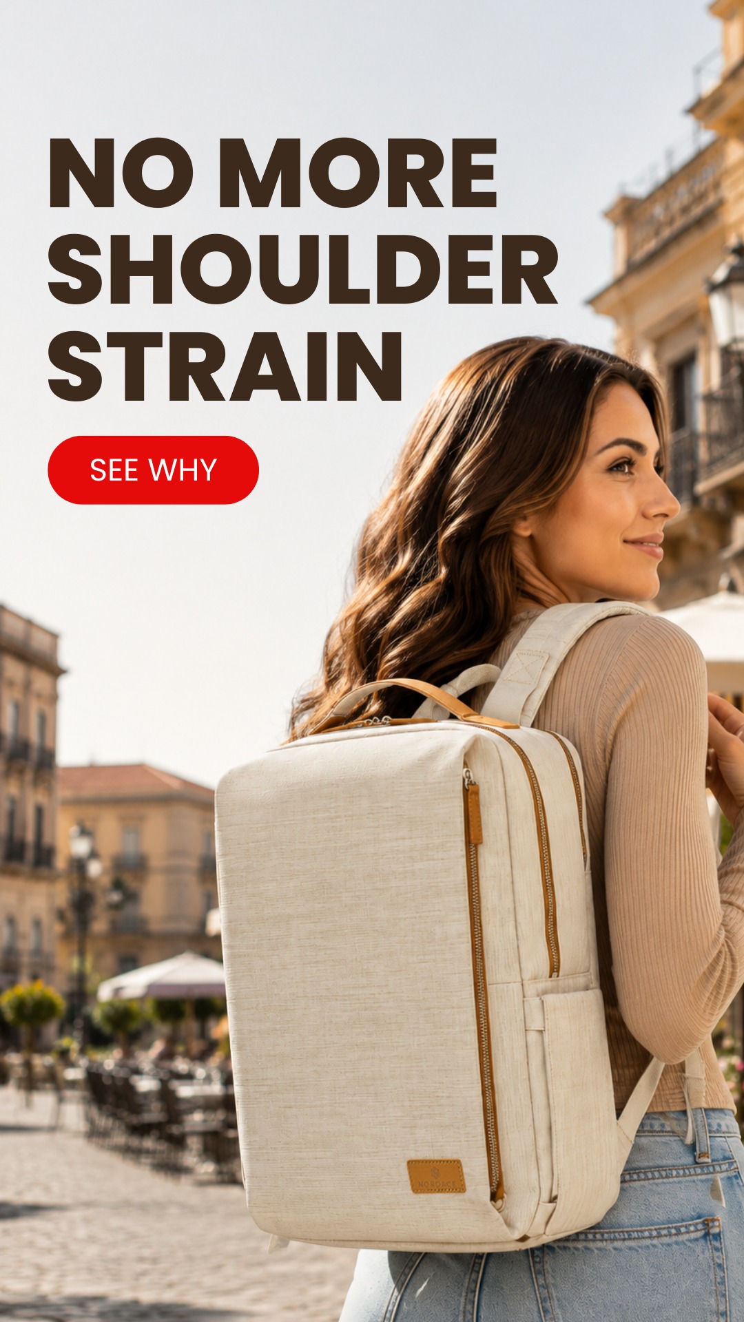 Adjustable Padded Straps Keep Longer Journeys Comfortable on Your Shoulders