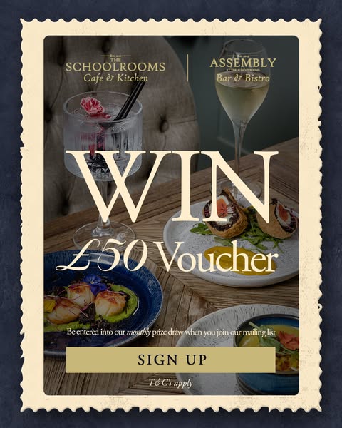 Join Our Mailing List For Your Chance To Win A £50 Voucher