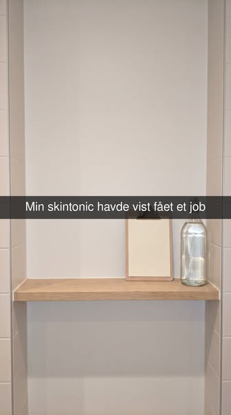 Min skintonic havde vist fået et job, den ikke havde