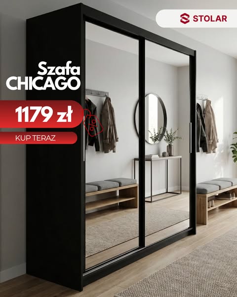Szafa Chicago 180 z Lustrem