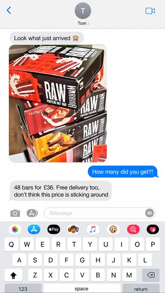 20g of protein per bar