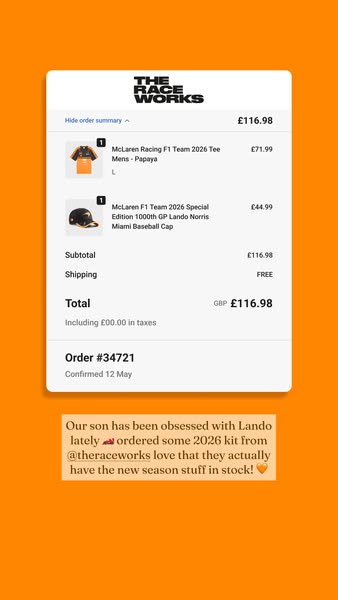 Authentic F1 Merch