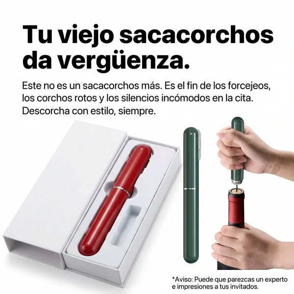 Descorcha con suavidad en unos segundos