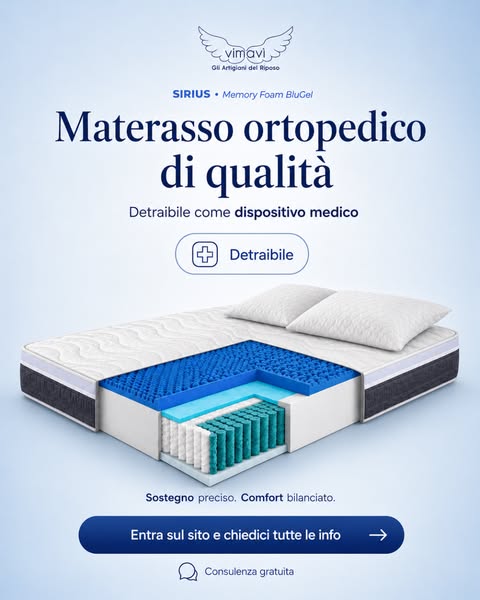 Materassi ortopedici Detraibili, anallergici