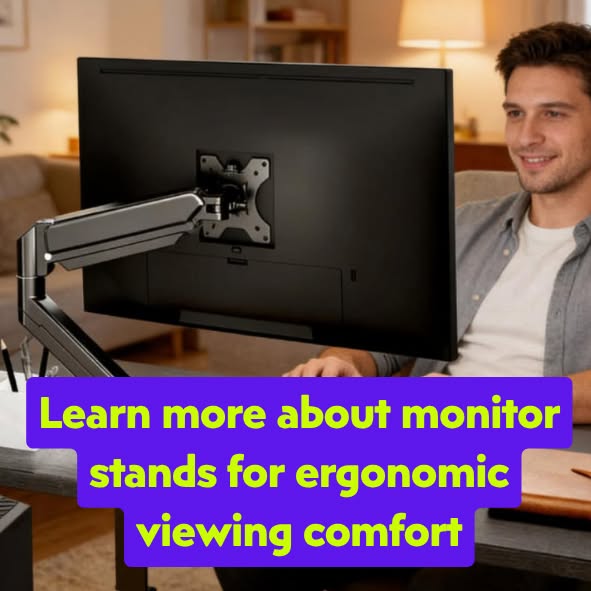 Learn more about monitor stands for ergonomic viewing comfort