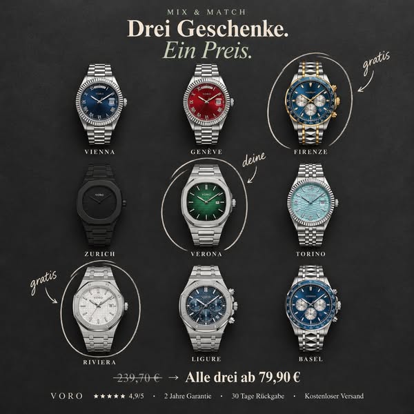 Pre-Black Friday: Drei Geschenke. Ein Preis.