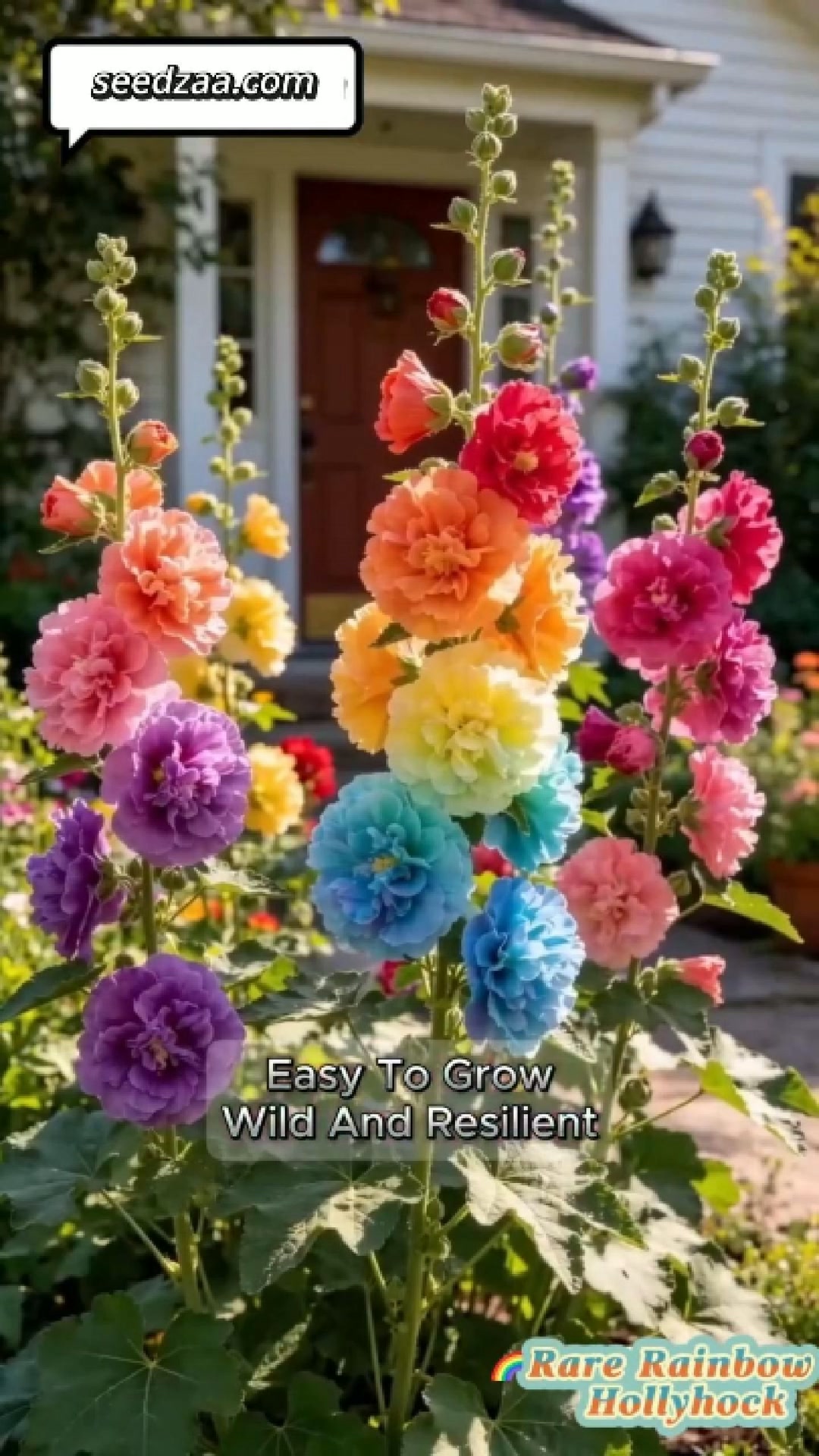 Rare Rainbow Hollyhock — The Most Magical Flower of 2026