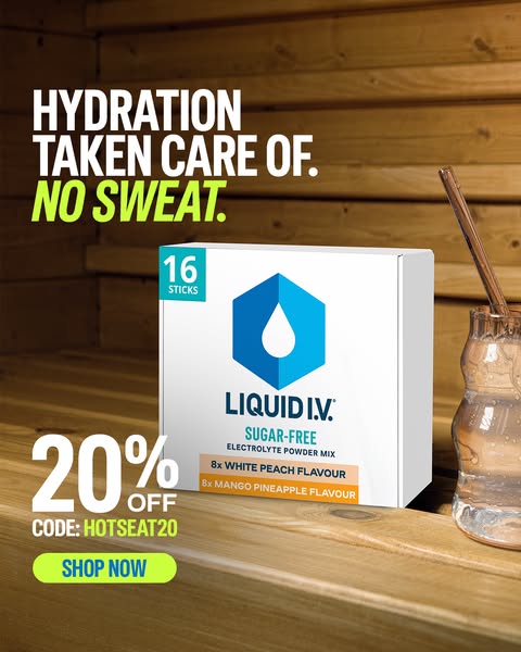 HOTSEAT20 for 20% off Liquid I.V.