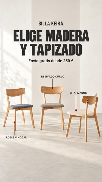 Elige madera y tapizado