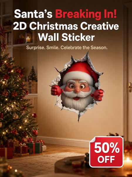 Creative Christmas Santa Wall Stickers