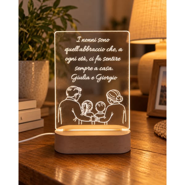 Targa LED Nonni Personalizzata