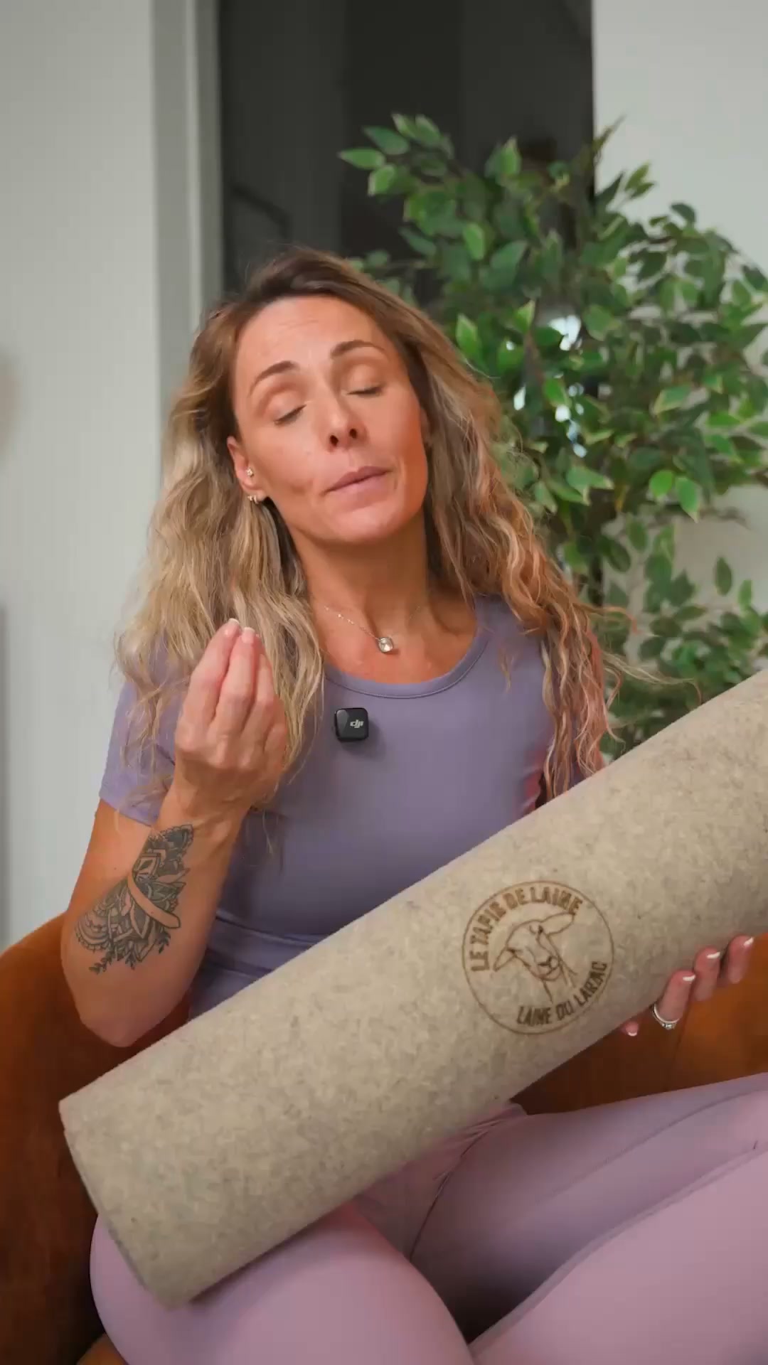 Yogamatte aus 100 % Wolle