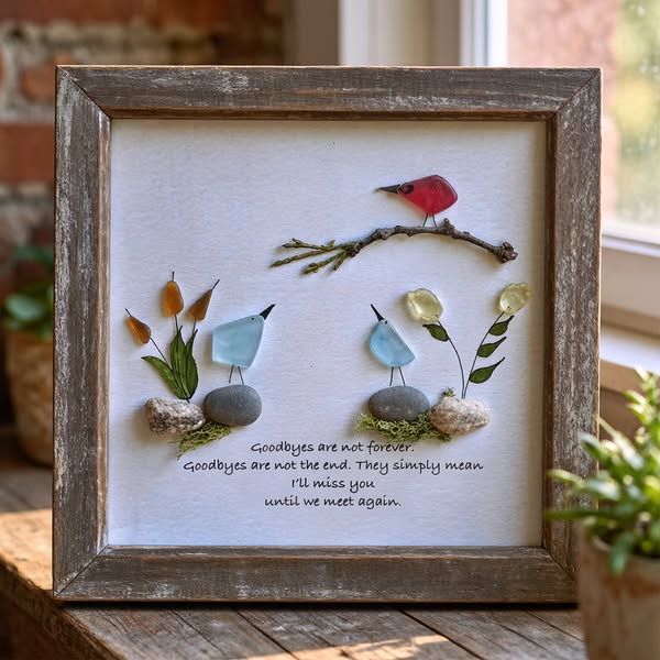 Stunning Sea Glass Art Frame