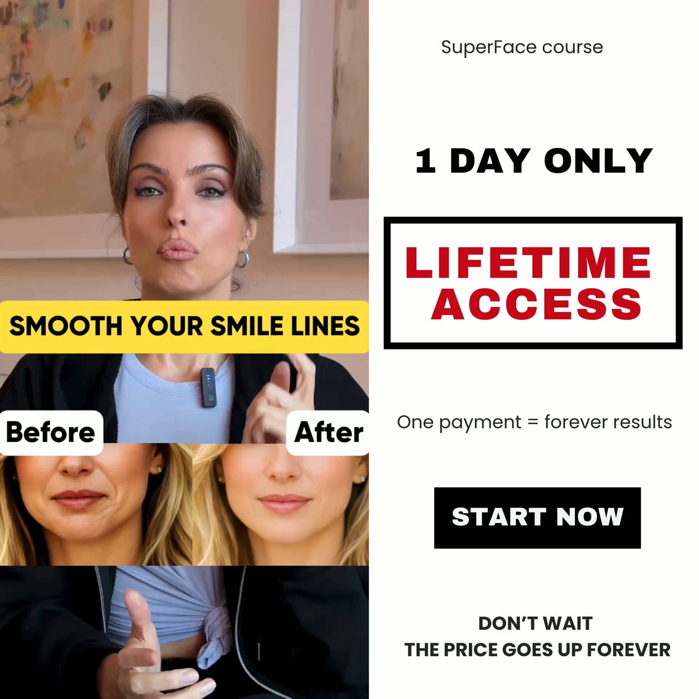 Anúncio de TakeClass SuperFace