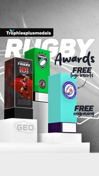 Order Rugby Trophies & Medals for Fast Delivery!