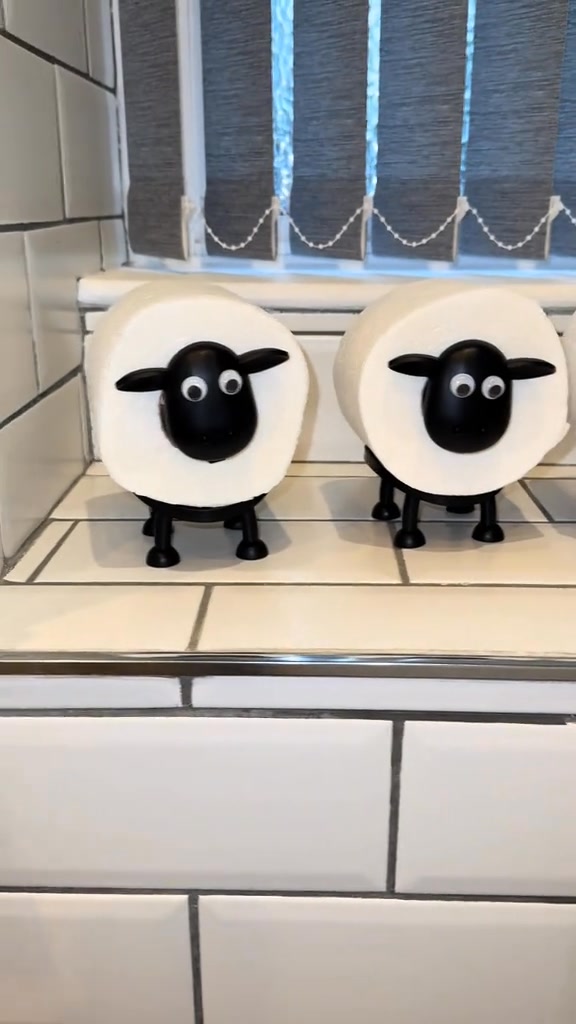 Sheep Toilet Roll Holder - Funny Toilet Paper Holder Free Standing Bathroom Set