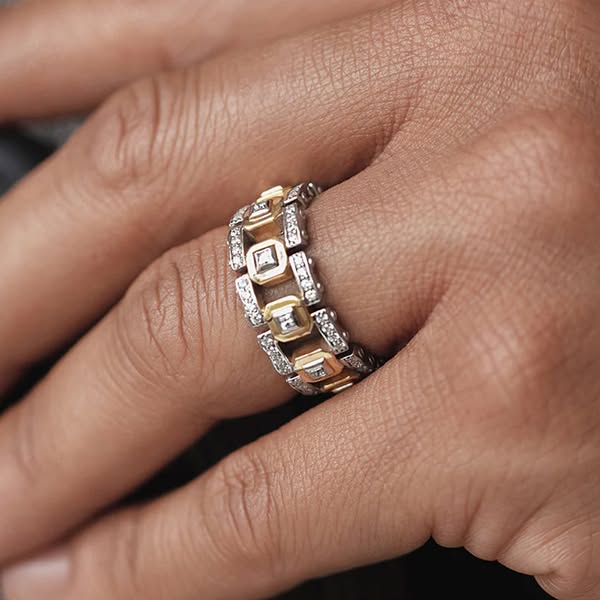 1.2ctw Contemporary Classic Two Colour Gemstone Ring
