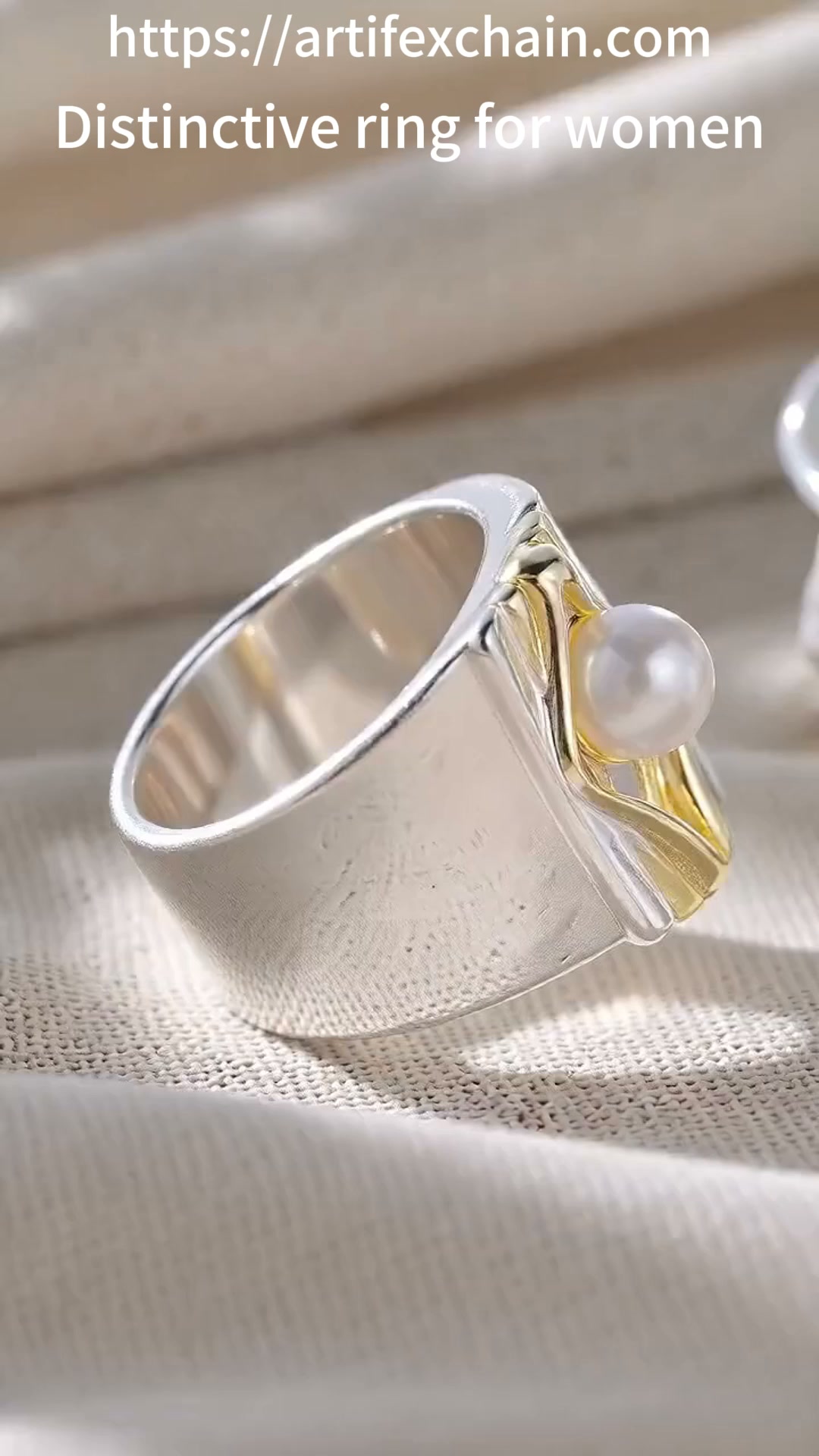 Unique Art Pearl Statement Ring