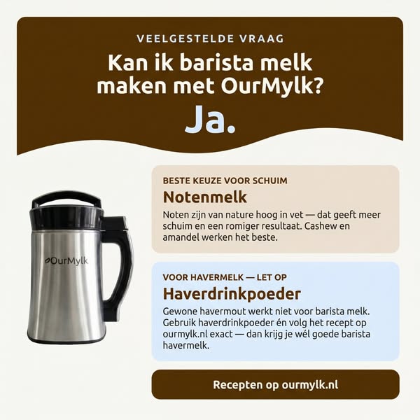 "Enorm lekkere barista cashewmelk"