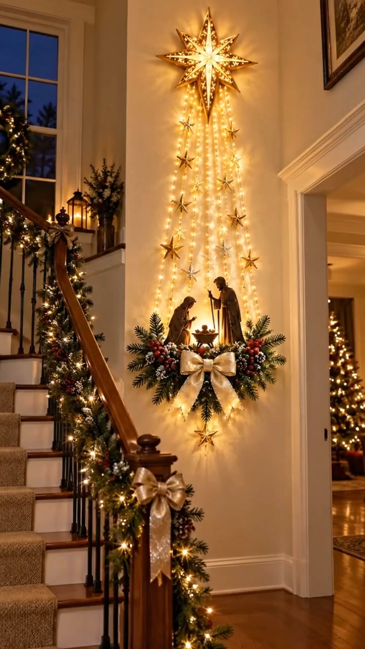 49% OFF Nativity Wall Light — Warm Golden Glow for a Meaningful Christmas