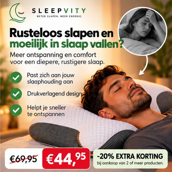 Ergonomisch Memory Foam hoofdkussen voor comfortabeler slapen.