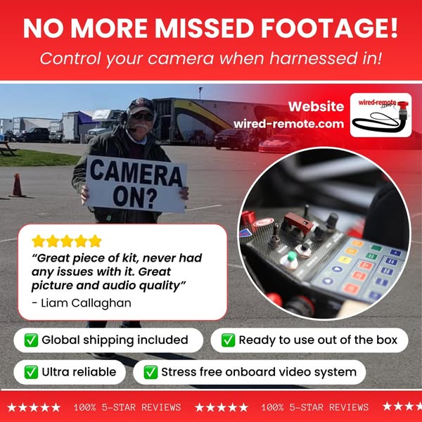 Anúncio de Wired Remote Motorsport Camera Kits