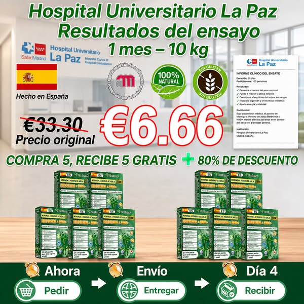 Fabricado en España • Pago contra reembolso • Envío rápido en 24h • Hasta un 80% de descuento solo hoy • 180 días de garantía
