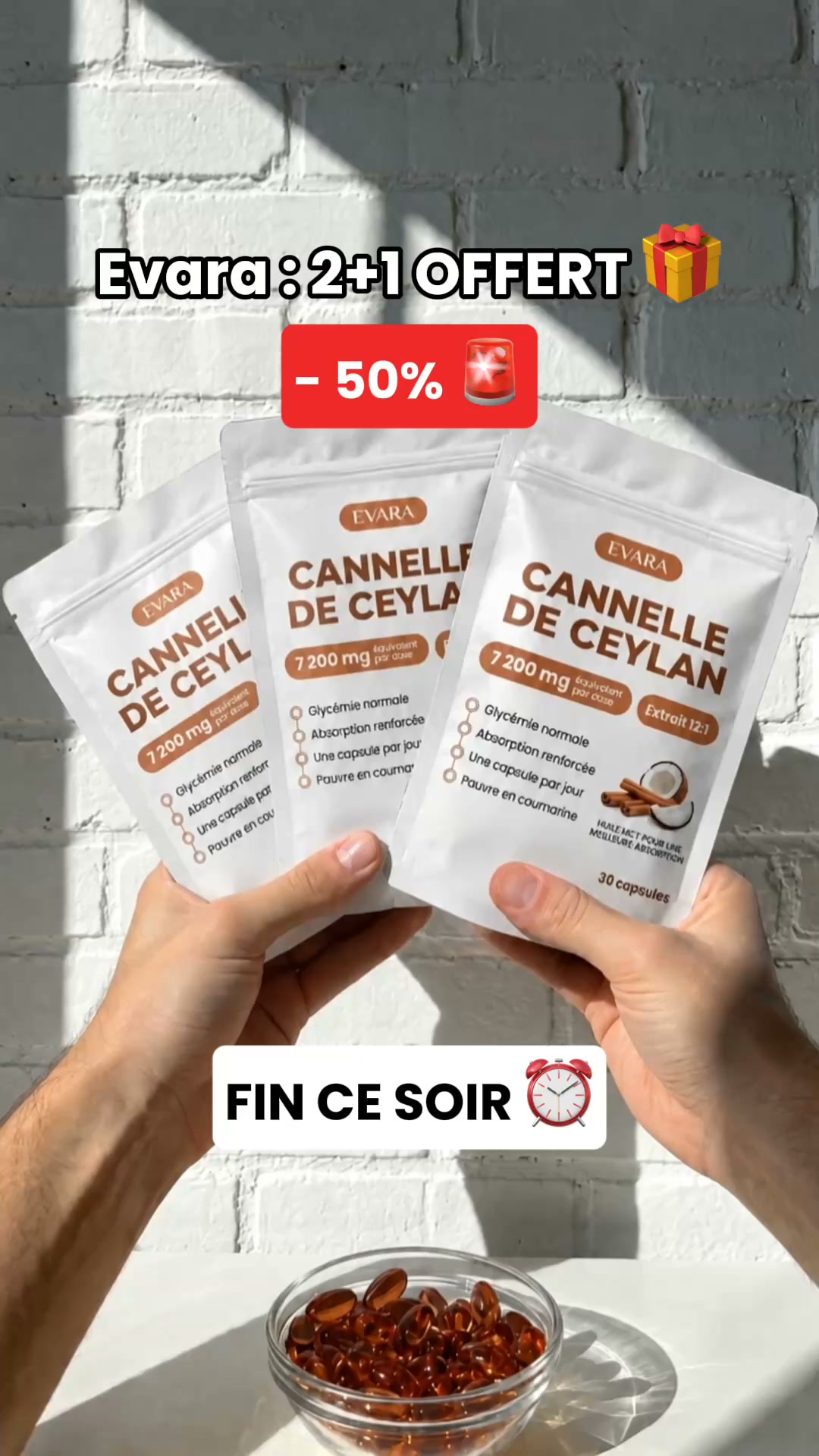 Cannelle de Ceylan — équivalent 7 200 mg, avec huile MCT