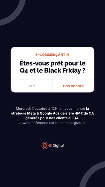 [Webconférence] 4M€ de CA au Q4 : notre stratégie Meta & Google Ads pour réussir votre Black Friday