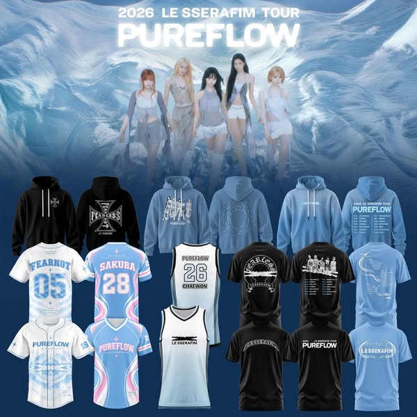 LE SSERAFIM - 'PUREFLOW' WORLD TOUR MERCH COLLECTION