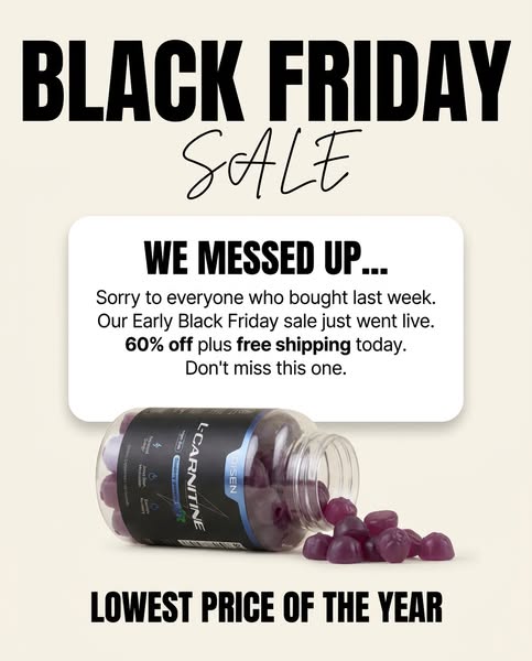 EARLY BLACK FRIDAY SALE 60% OFF