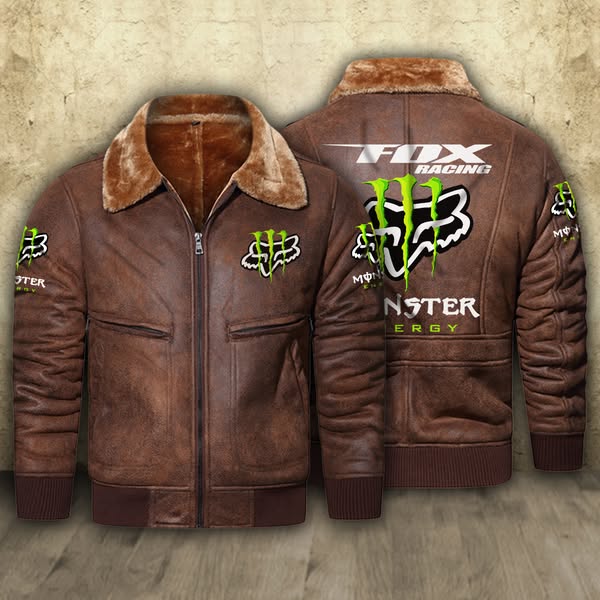 Men’s Vintage Sherpa Fleece Lined Leather Flight Bomber Jacket | Heavyweight Winter Biker Coat | Secure Checkout | Tracked Shipping | 7-Day
