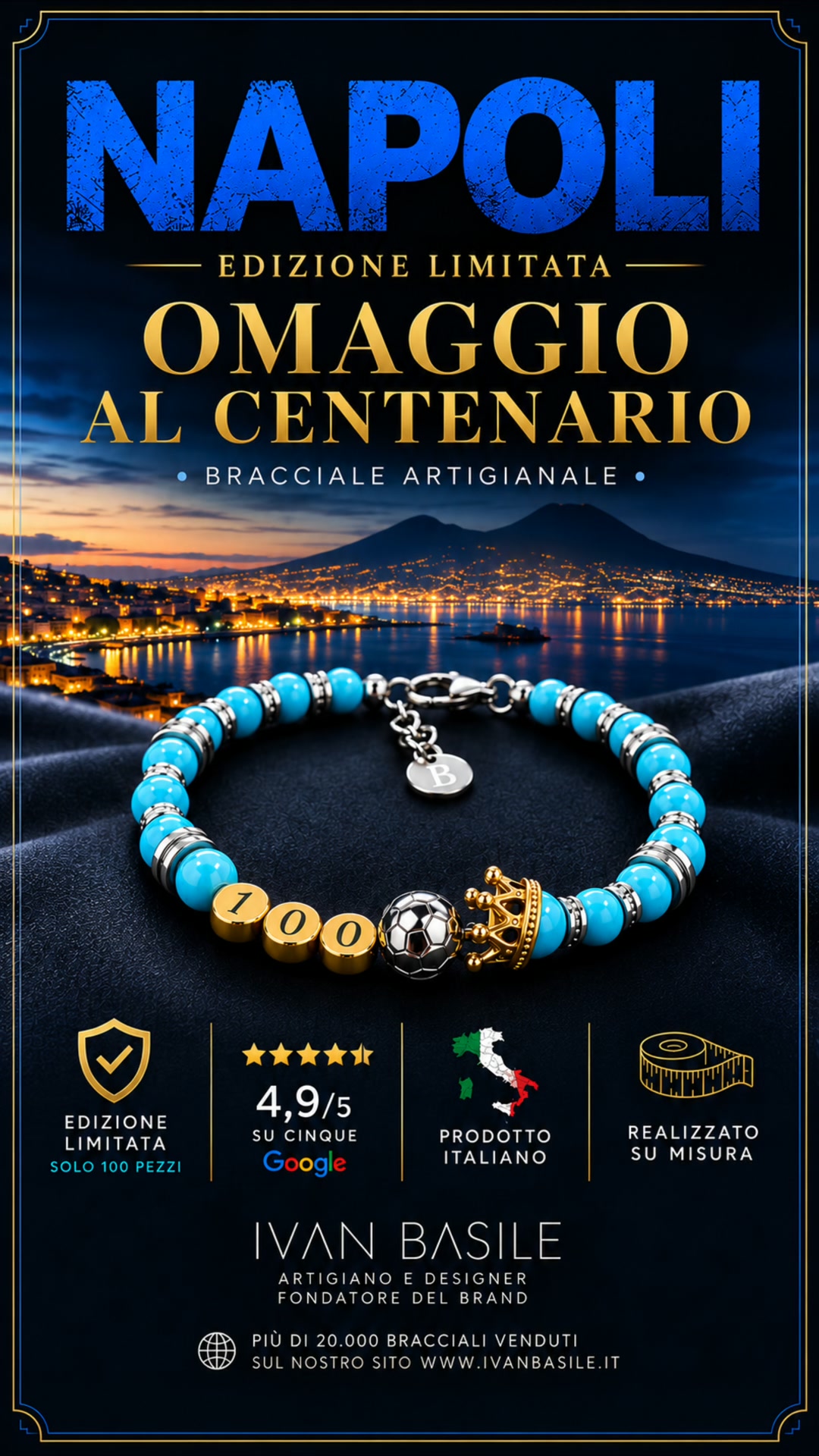 IL BRACCIALE DEL CENTENARIO DEL NAPOLI