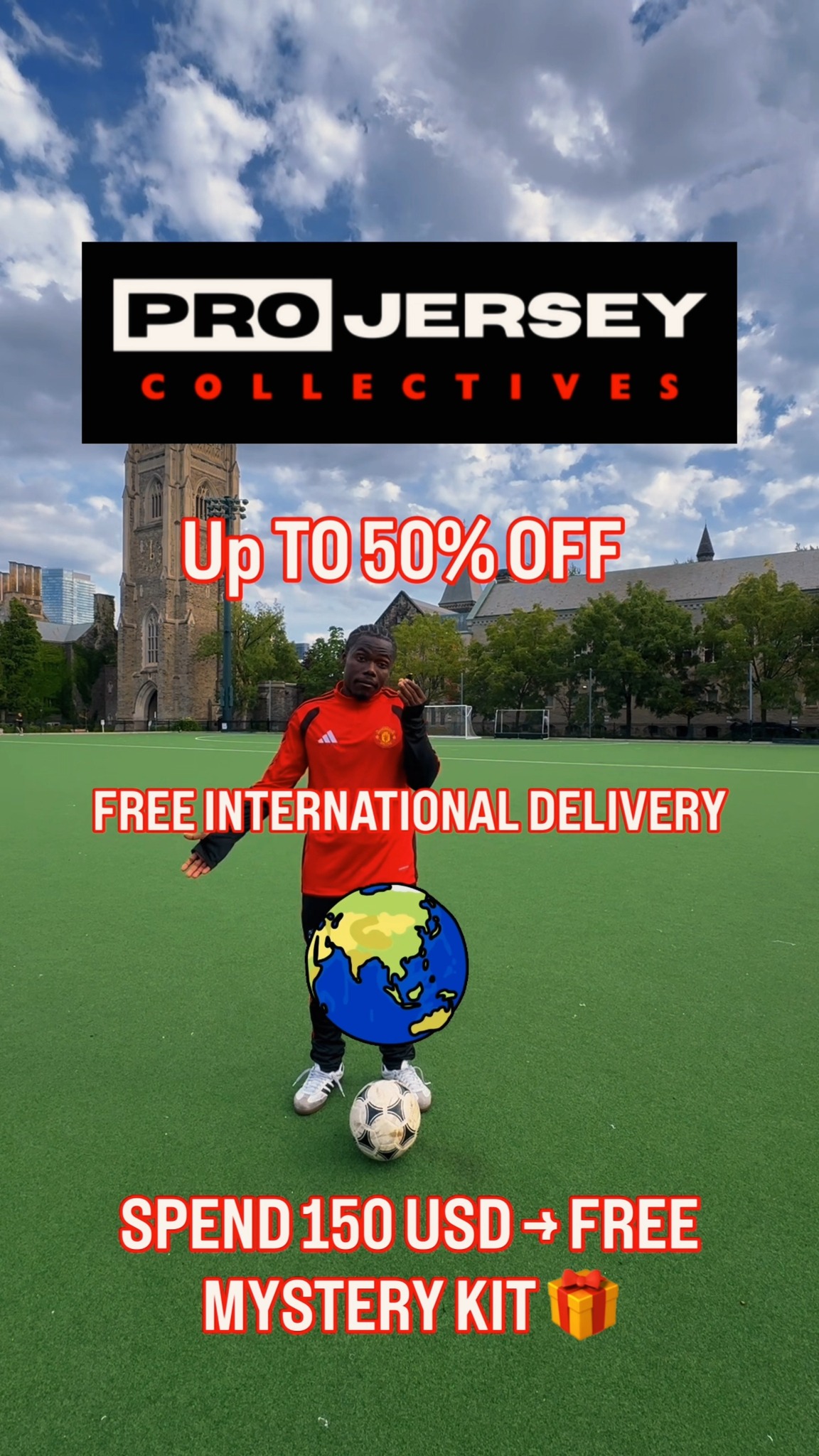 UP TO 50% OFF + FREE INTERNATIONAL SHIPPING