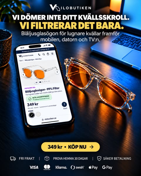 99% blåljusglasögon – 349 kr