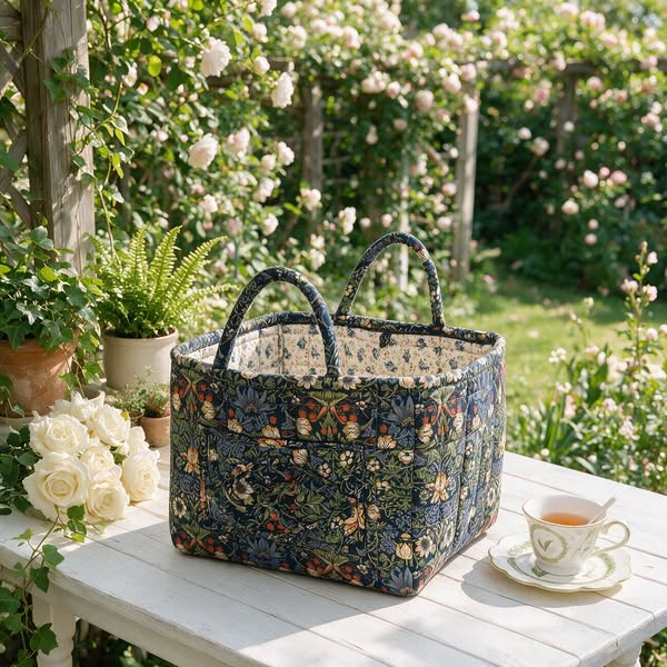 O criativo por trás: Boho Fabric Storage Basket - Navy Blue / Super fast delivery On Sale & Quick Ship