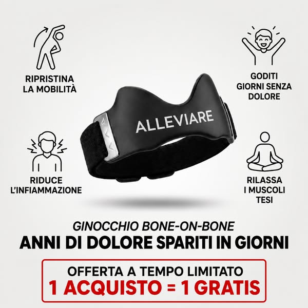 Agisce in modo mirato sul dolore, senza comprimere tutto il ginocchio Spedizione gratuita