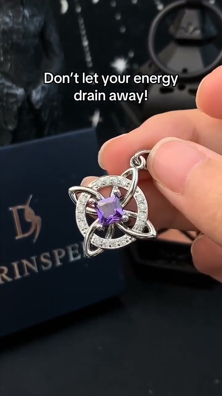 Mystical Birthstone Witches Knot Necklace