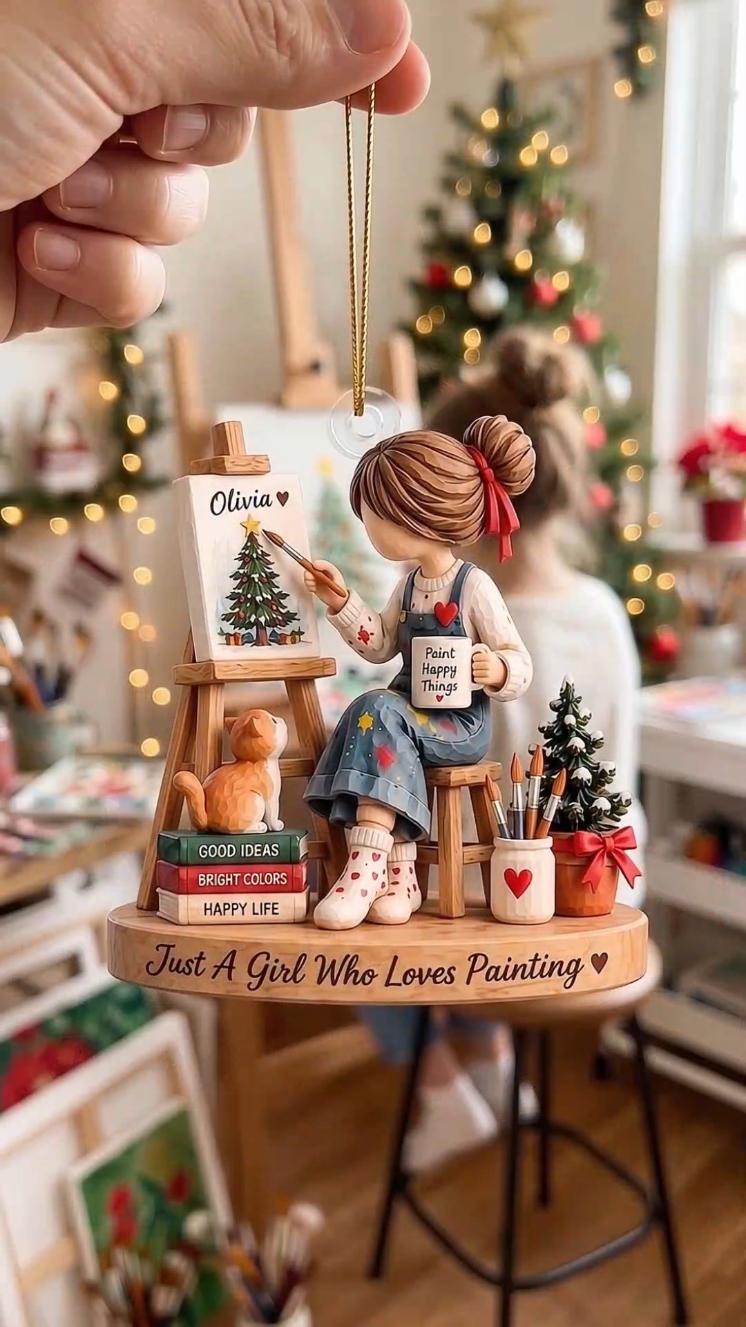 Personalized Painter Christmas Ornament
