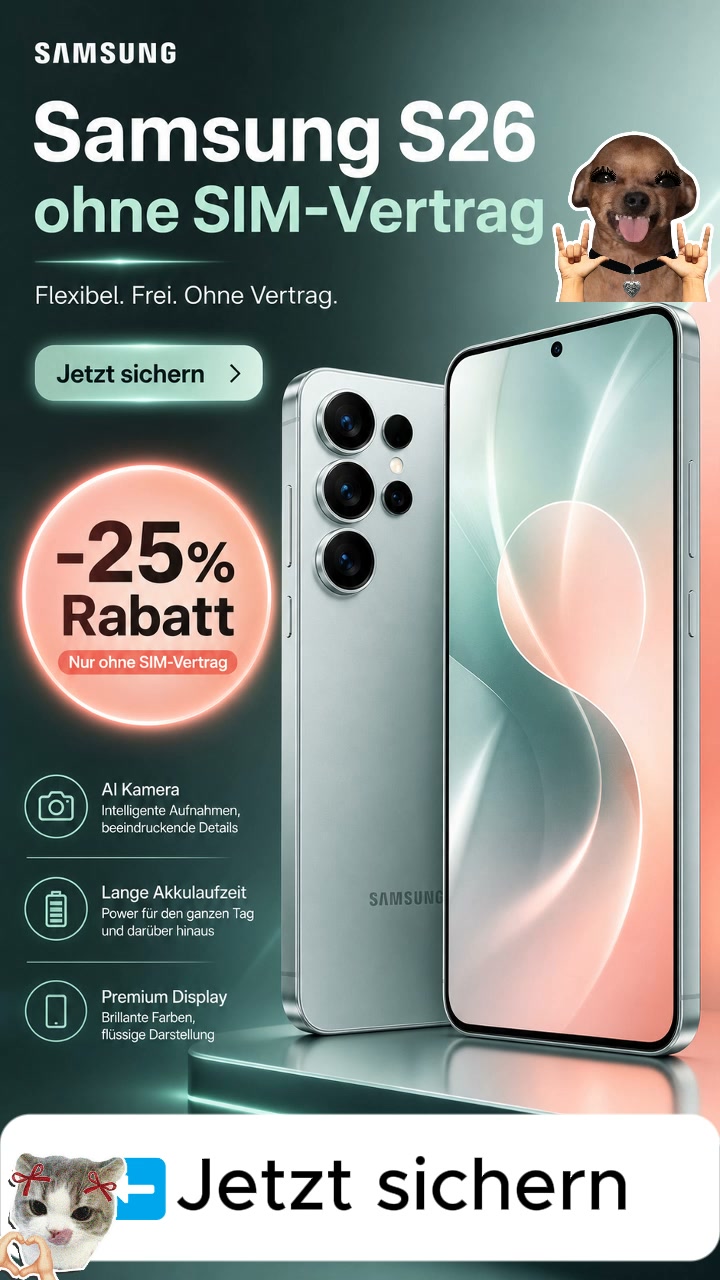 Samsung S26 ohne SIM-Vertrag | Sofort lieferbar