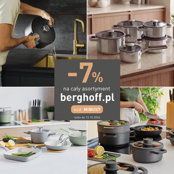 7% na cały asortyment BergHOFF