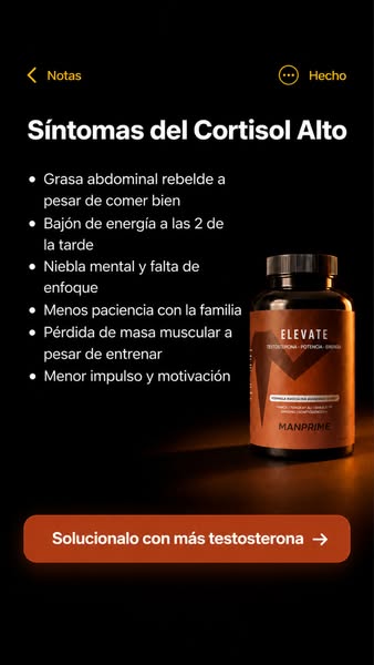 Bajar cortisol y subir testosterona. A la vez.
