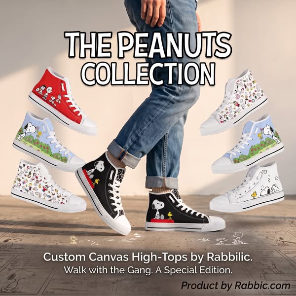 Elevate your sneaker rotation with our limited-edition Snoopy Hightop Chuck Shoes