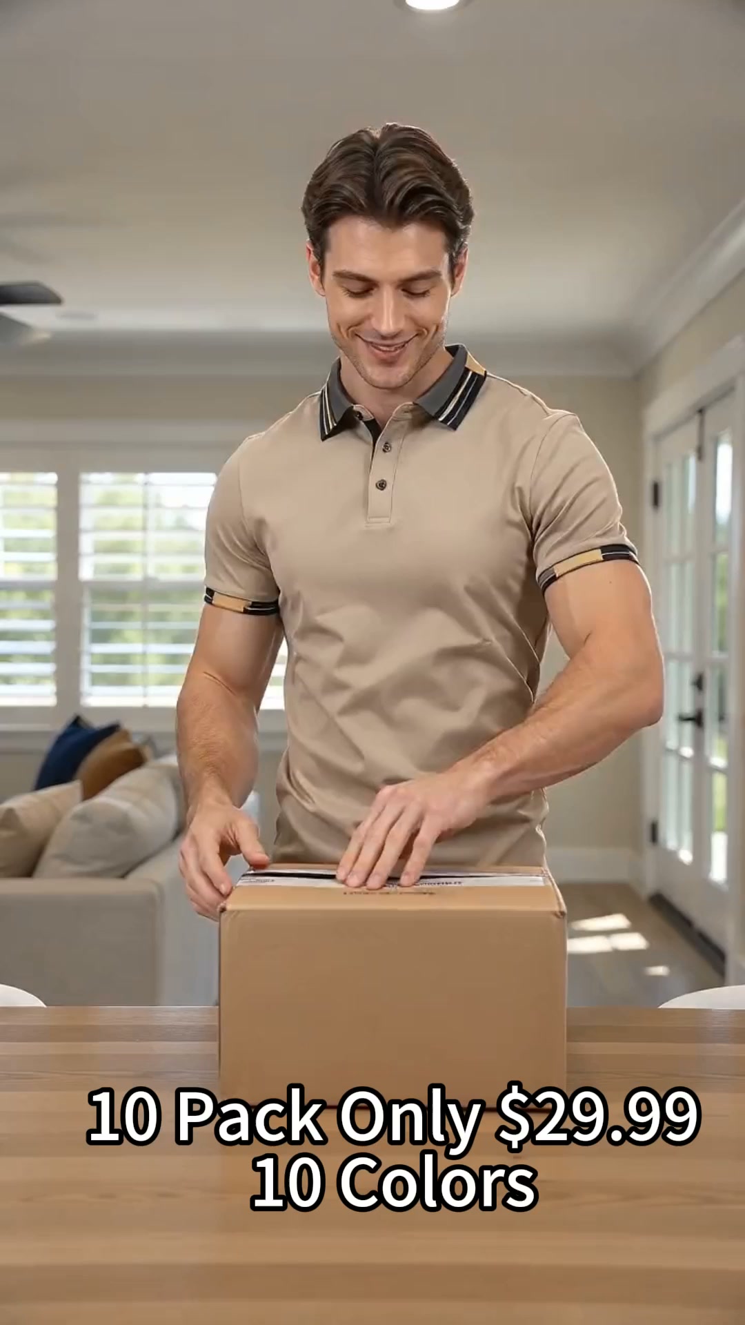 Men’s Polo Shirt – Breathable Casual Stretch Fit Top